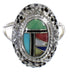 Sterling Silver Multicolor Southwestern Ring Size 5-1/4 YX70976